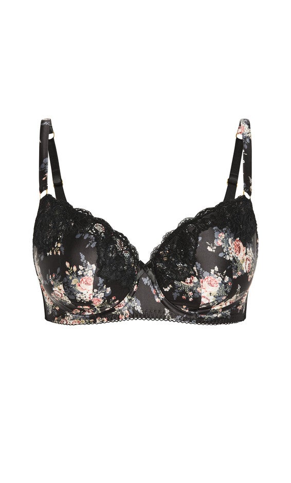 Romy Print Uplift Bra - black, BLACK, alternate image number null