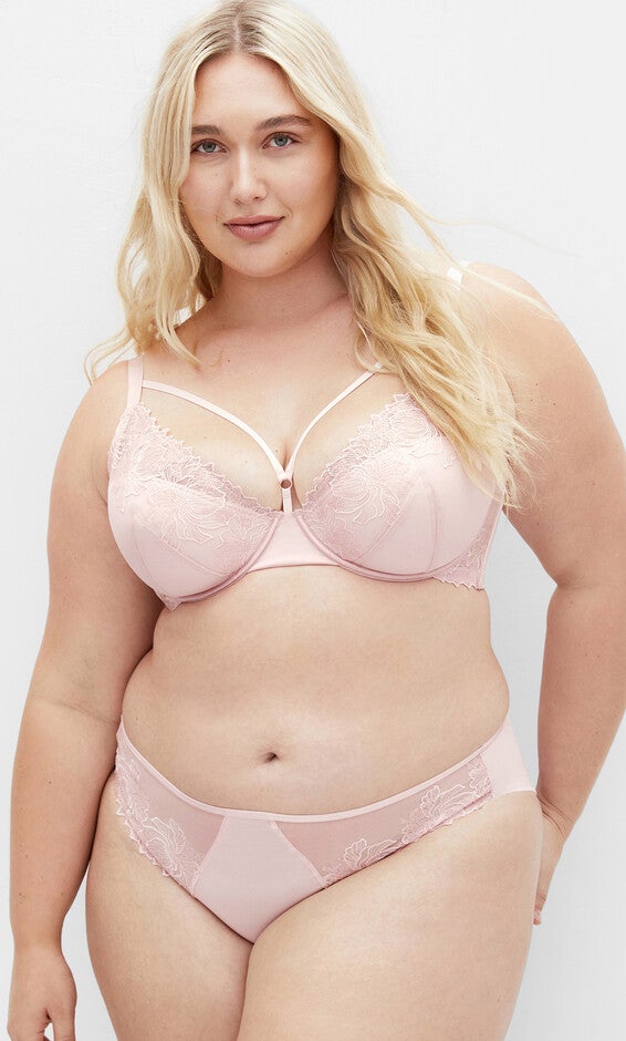 Tara Plunge Contour Bra - pink icing, PINK, hi-res image number null