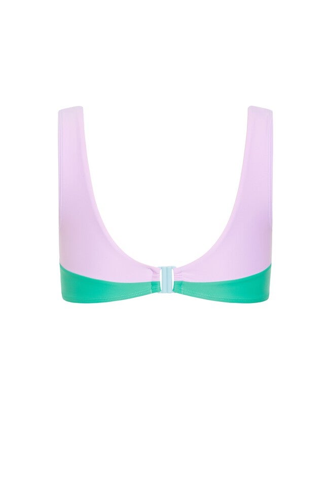 Lulu Underwire Splice Bikini Top - aqua, PURPLE, alternate image number null