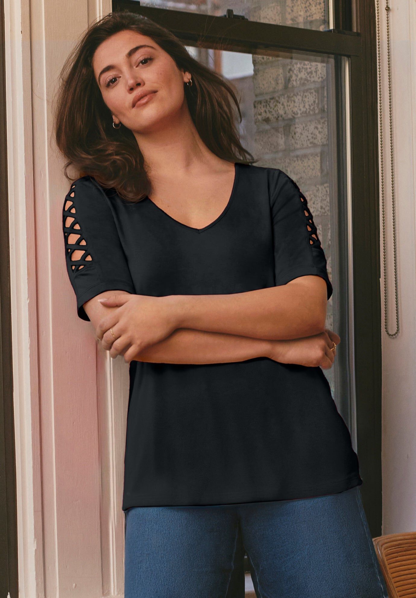 Lattice Sleeve Tunic