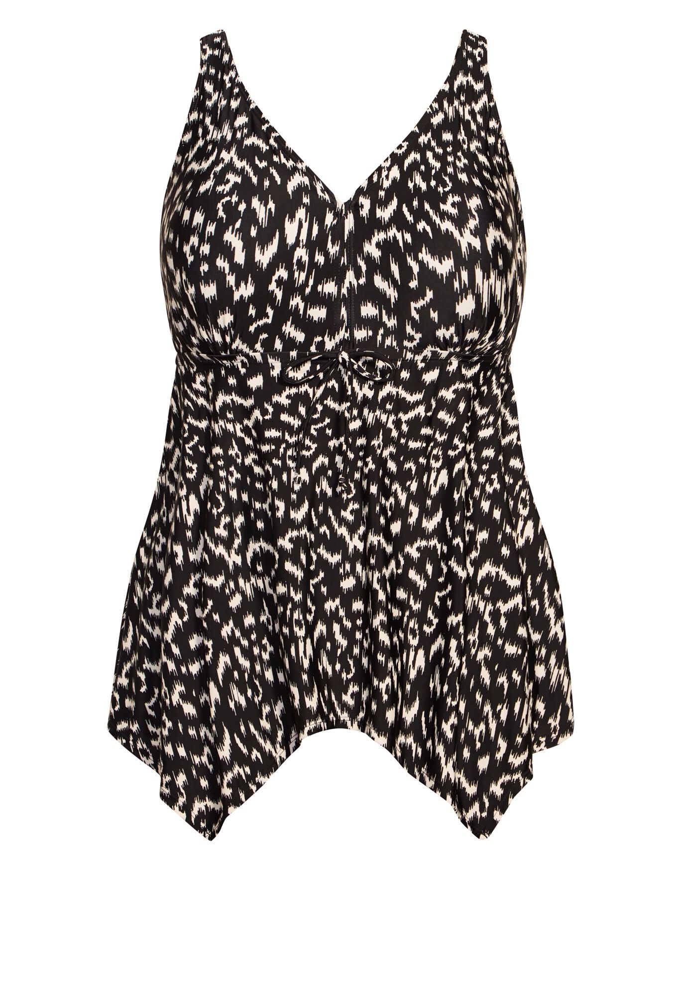 Sharkbite Print Tankini, MONO IKAT, alternate image number 3