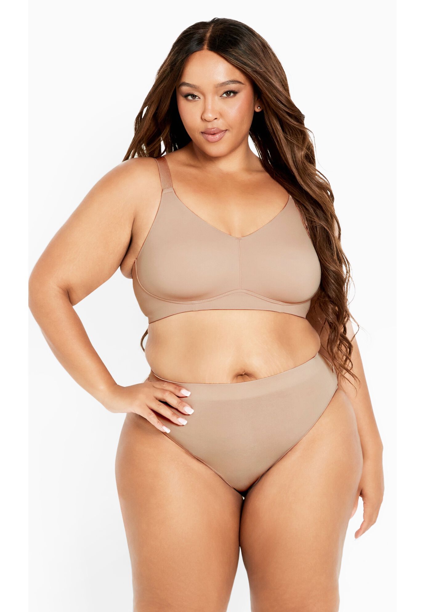 Wireless Back Smoother Bra, NATURAL, hi-res image number 0