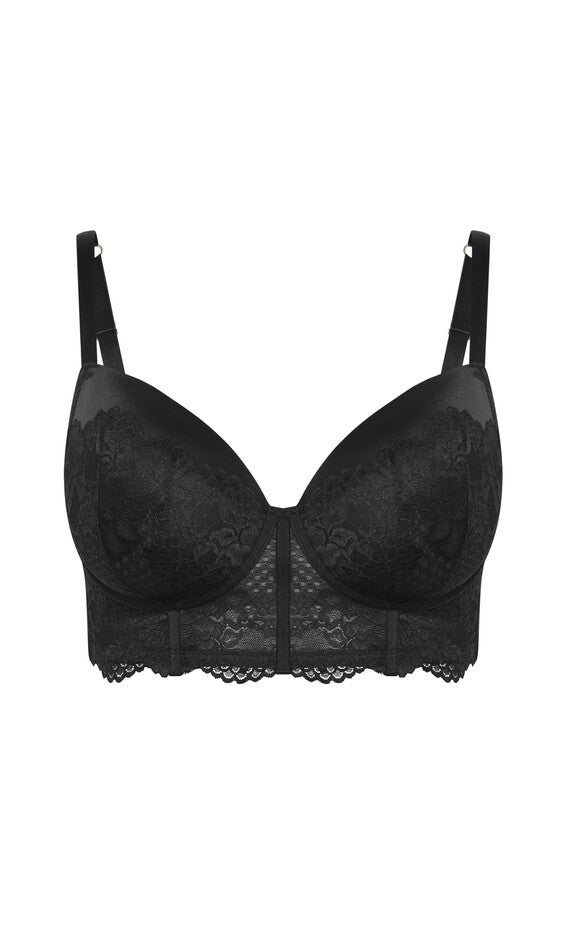Allure Demi Longline Bra - black, BLACK, alternate image number null
