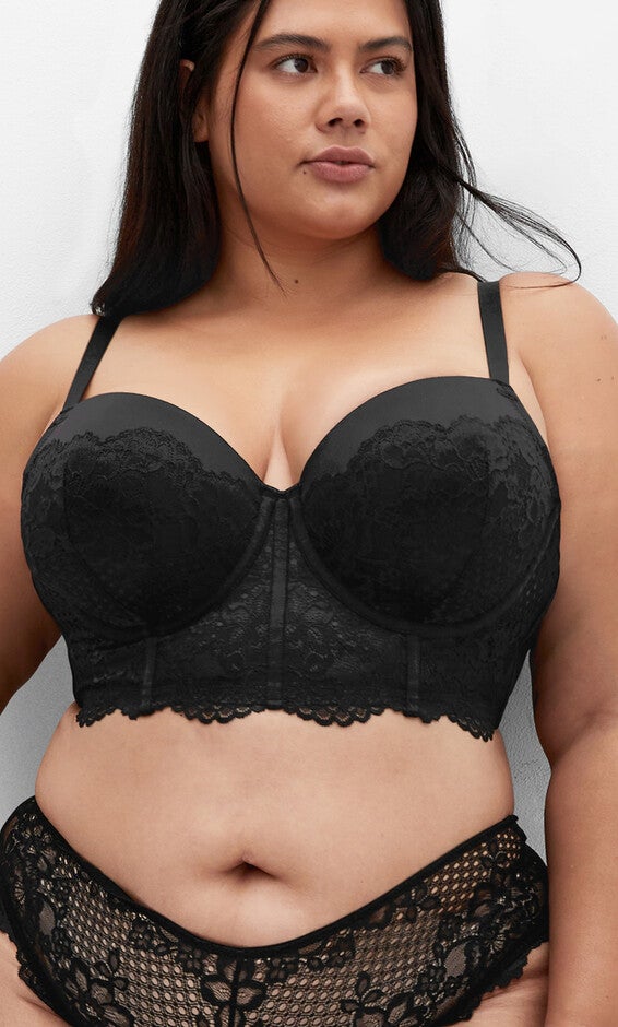 Allure Demi Longline Bra - black, BLACK, hi-res image number null