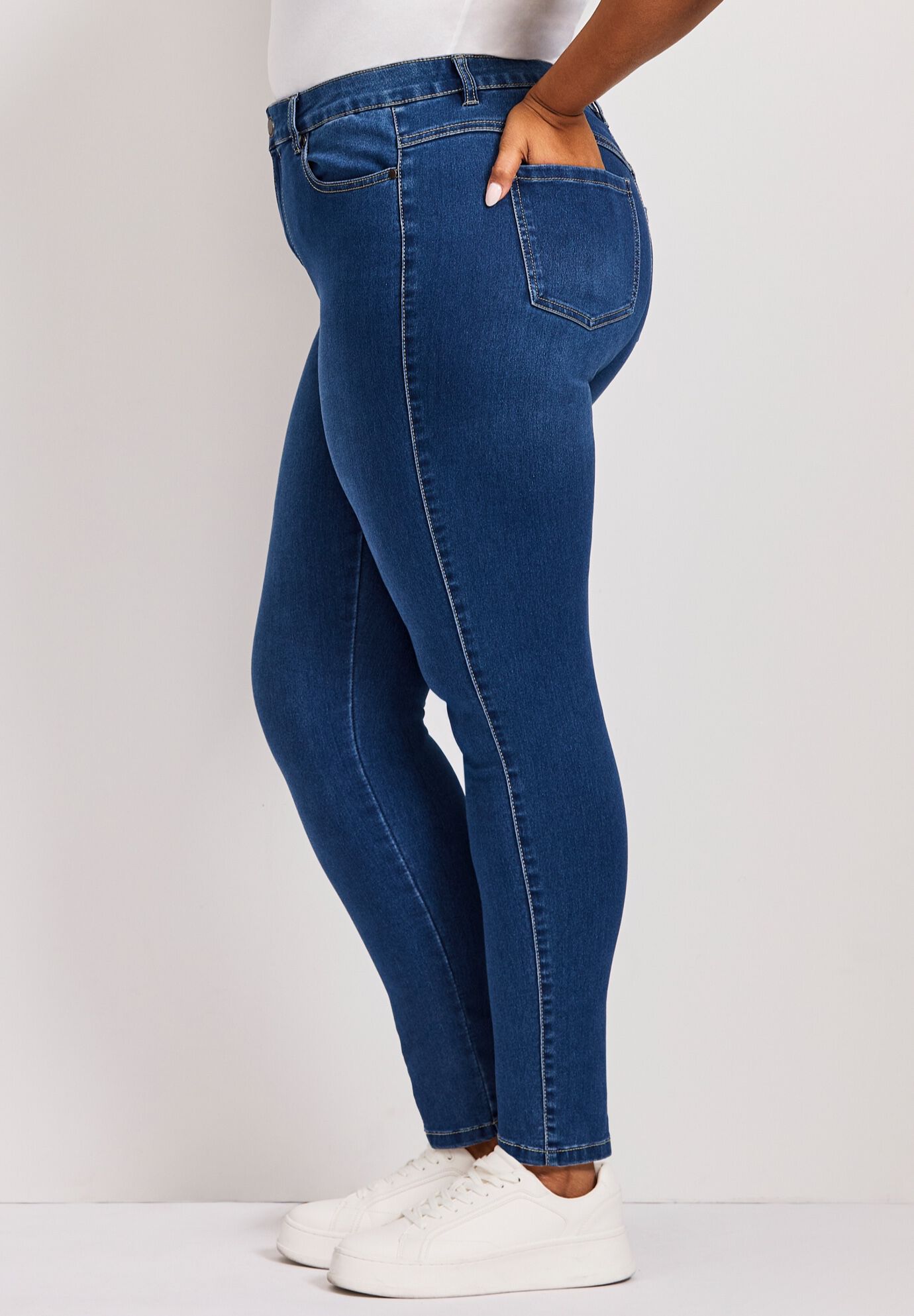 Butter Denim Skinny Jean, MID WASH, alternate image number 4
