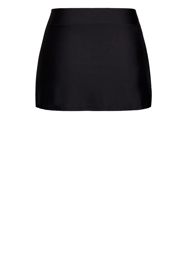 Flare Knit Swim Skirt, BLACK, alternate image number 3