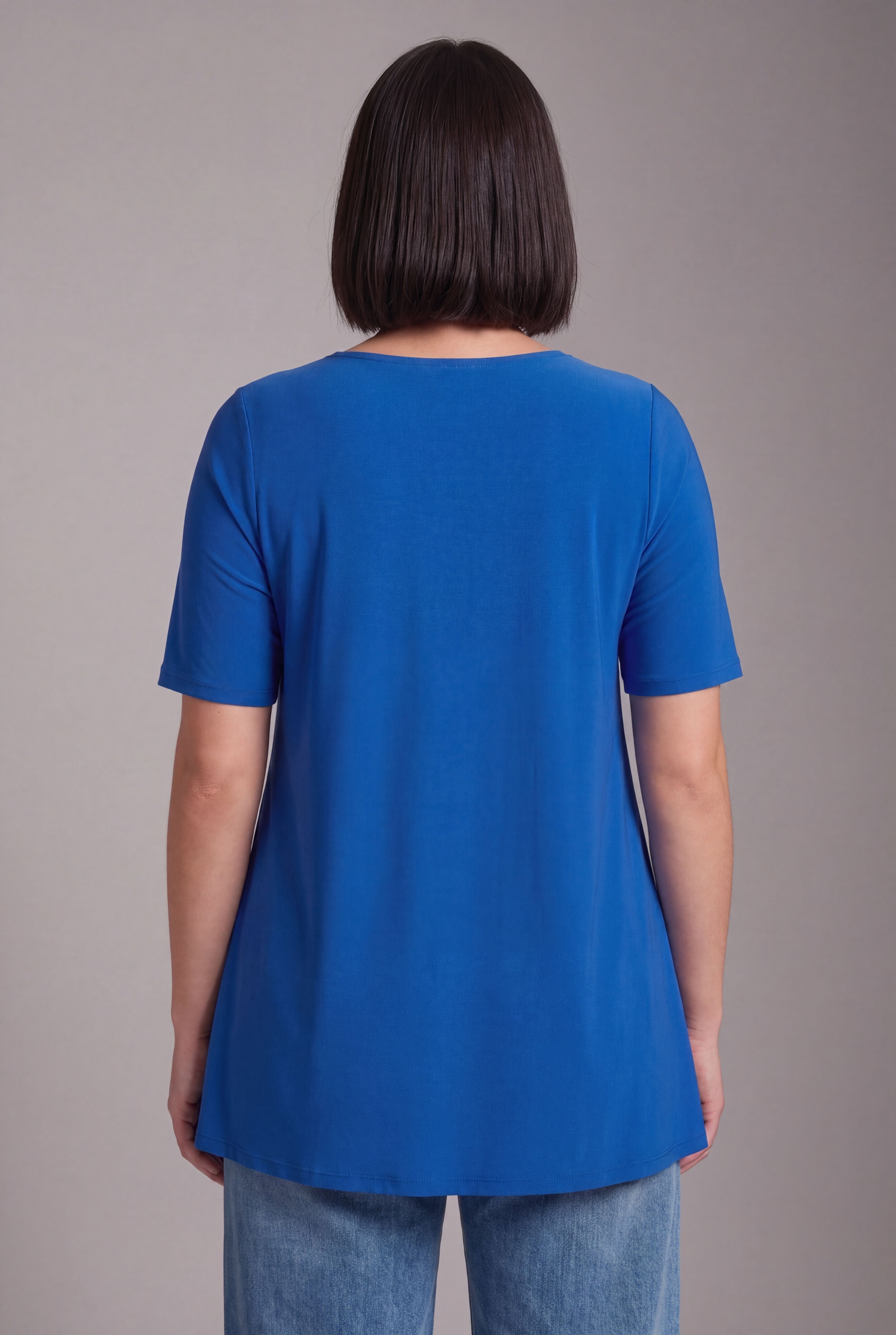 Boatneck Swing Tunic, DARK SAPPHIRE, alternate image number 3