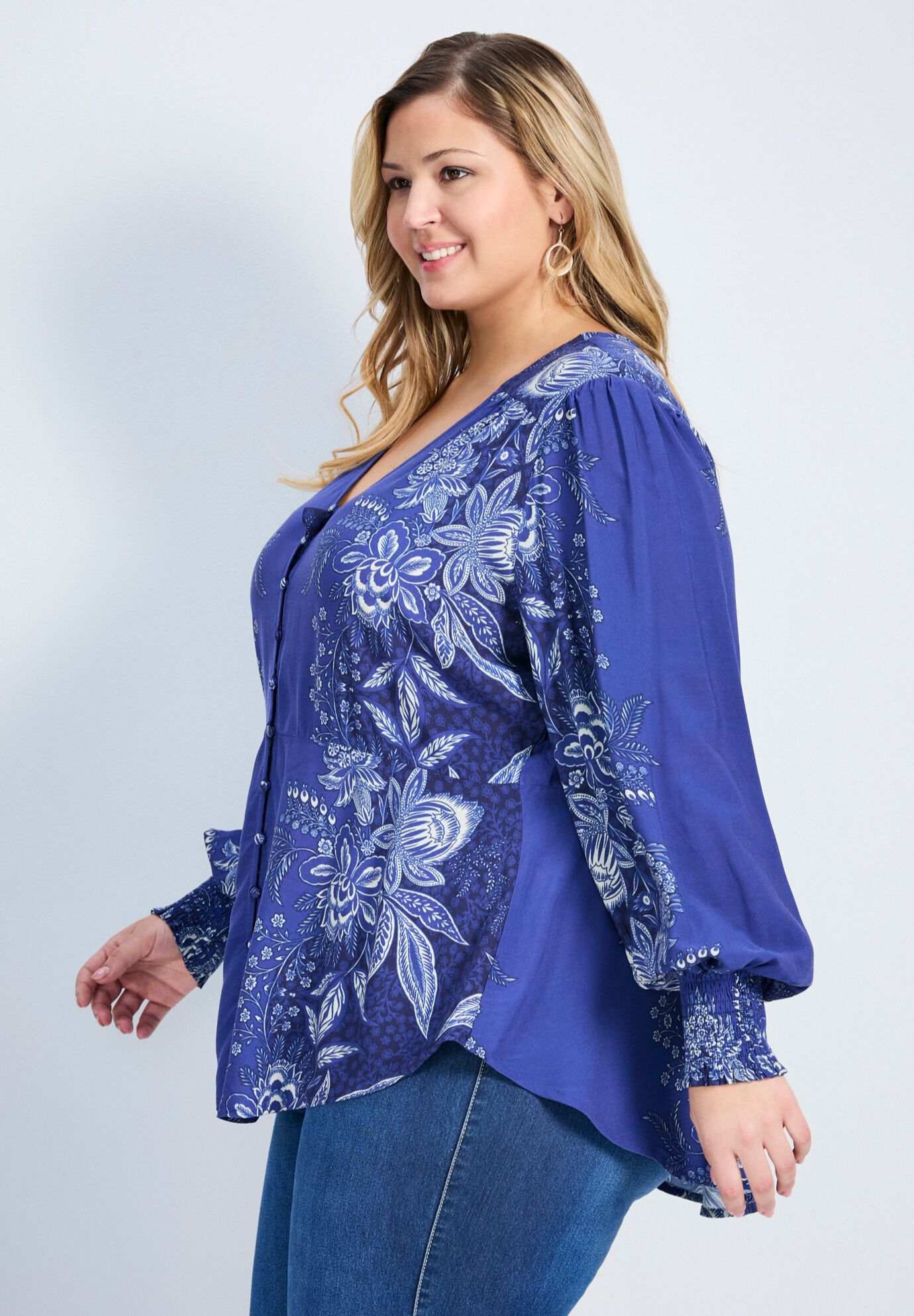 Bella Blouse, NAVY, alternate image number 3