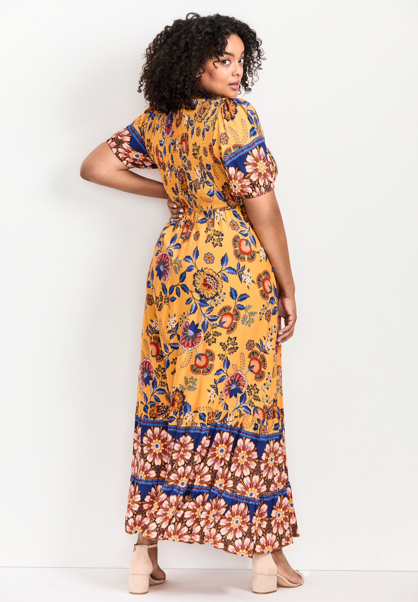 Eve Border Dress, GOLD BITTERSWEET, alternate image number 2