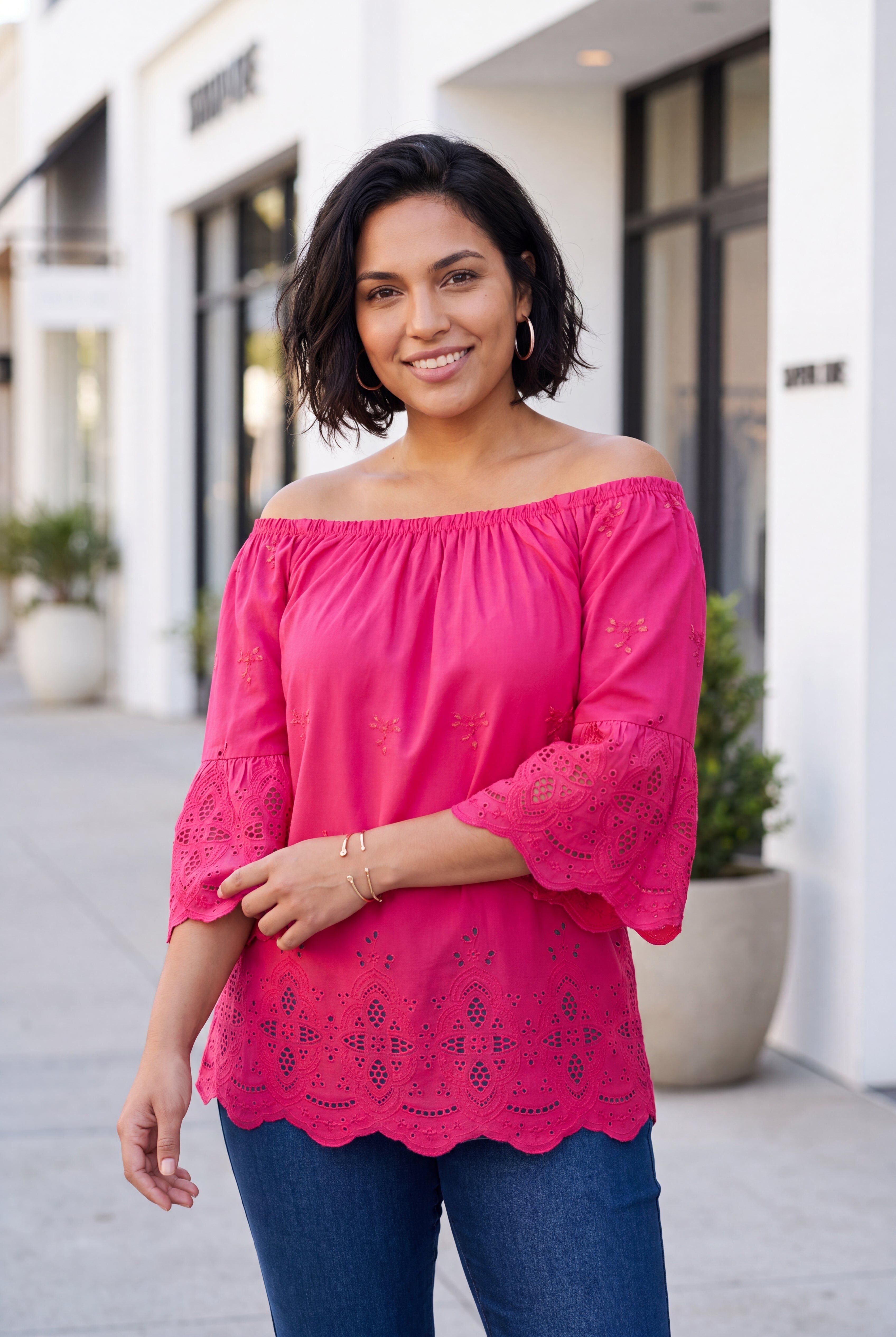 Convertible Eyelet Tunic