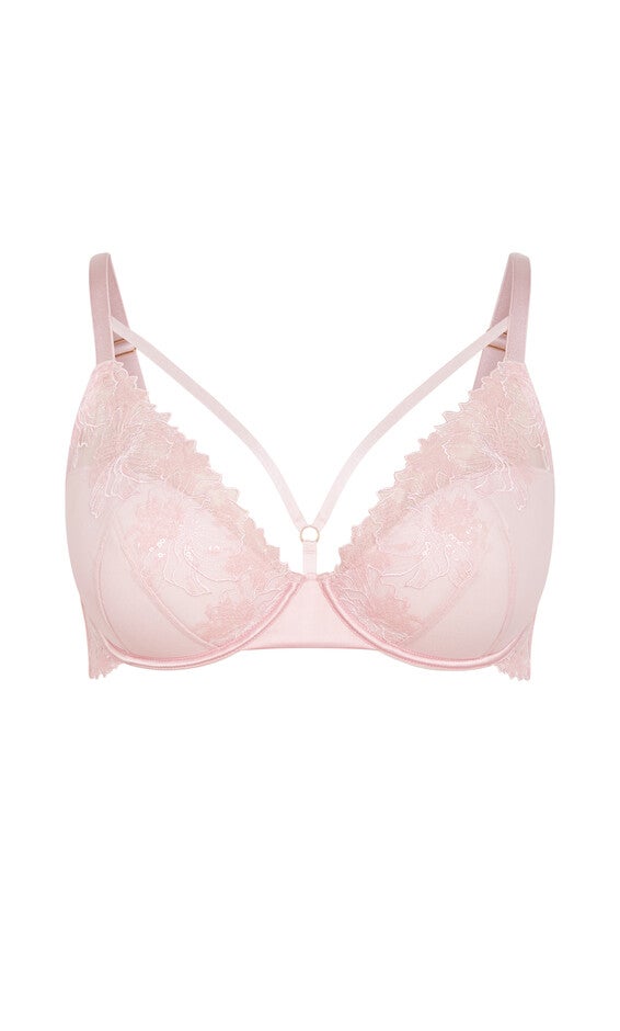 Tara Plunge Contour Bra - pink icing, PINK, alternate image number null