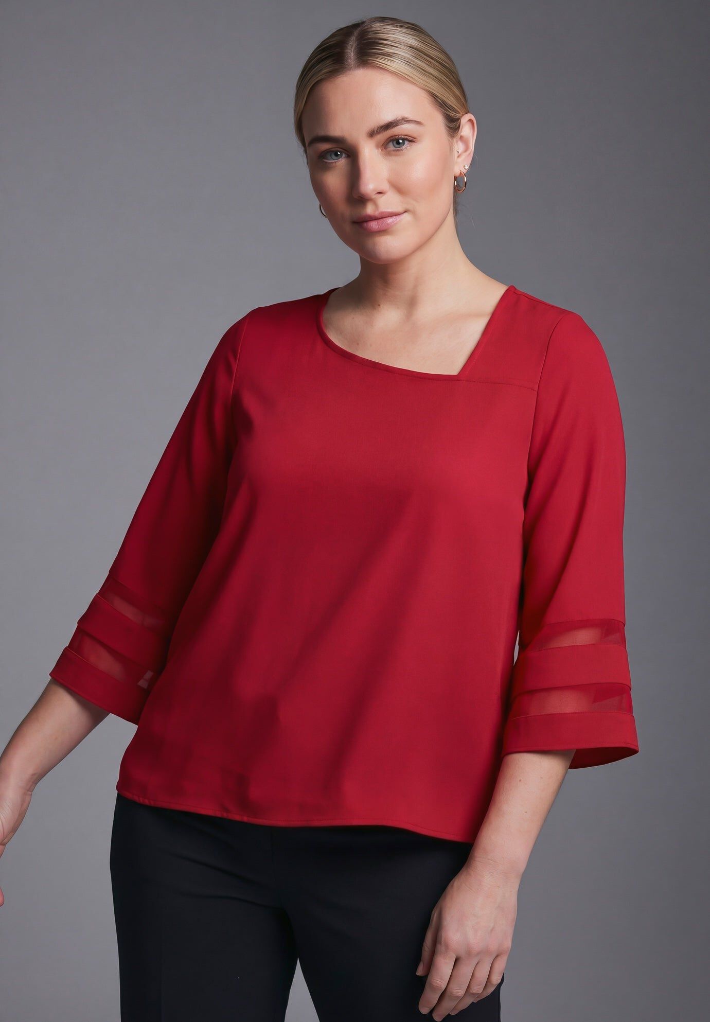 Sheer Bell Sleeve Tunic