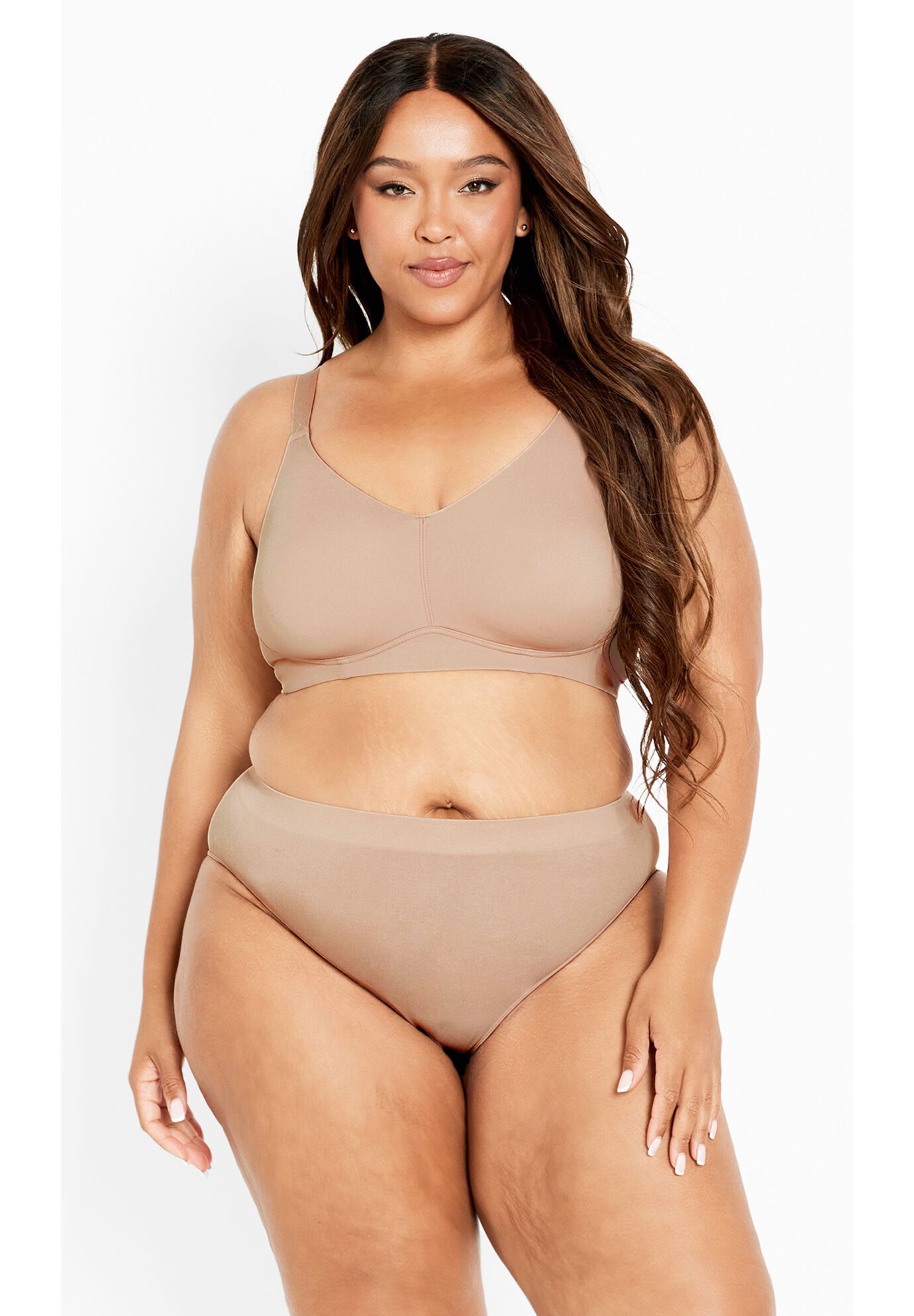 Wireless Back Smoother Bra, NATURAL, on-hover image number 1