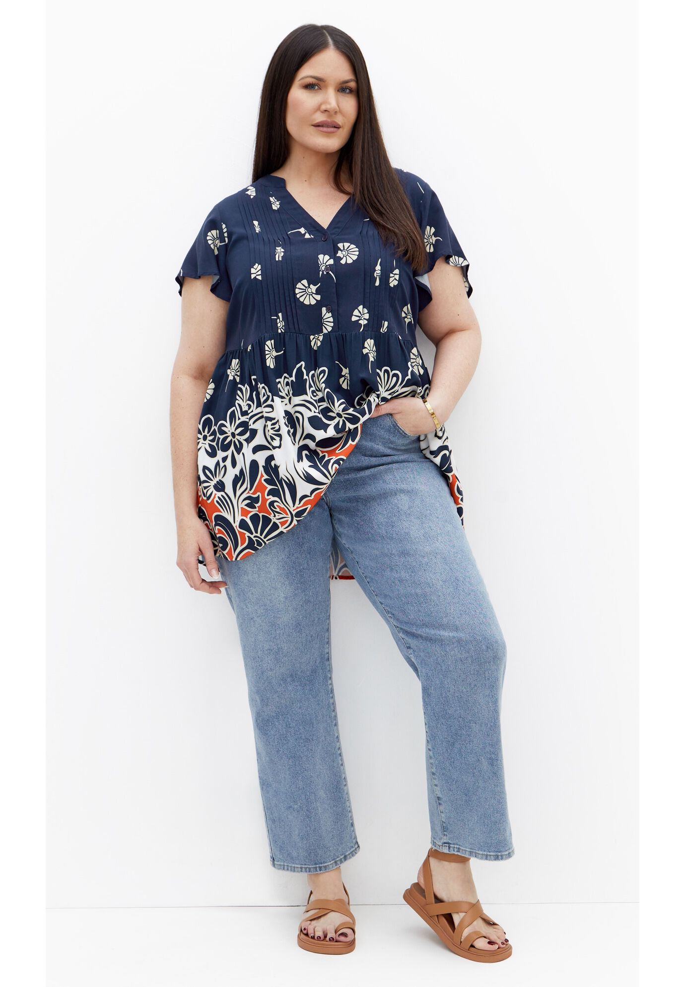 Amity Tunic, DANDELION BORDER, hi-res image number 0