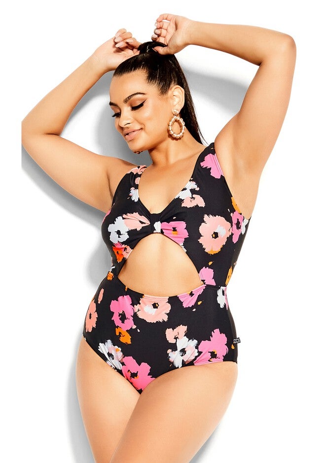Izzy Print 1 Piece - black, BLACK, on-hover image number 1