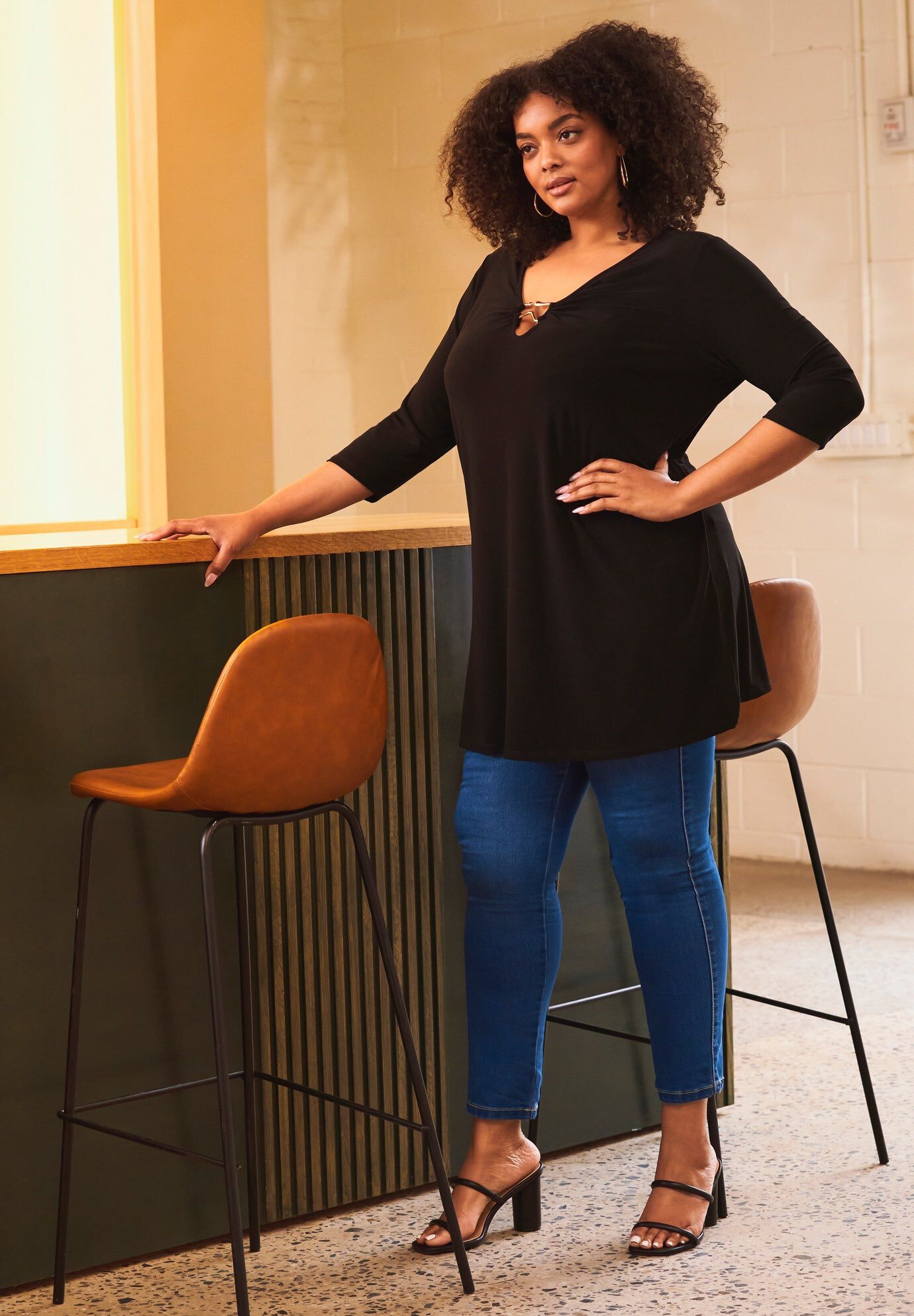 Ring Detail Tunic Top
