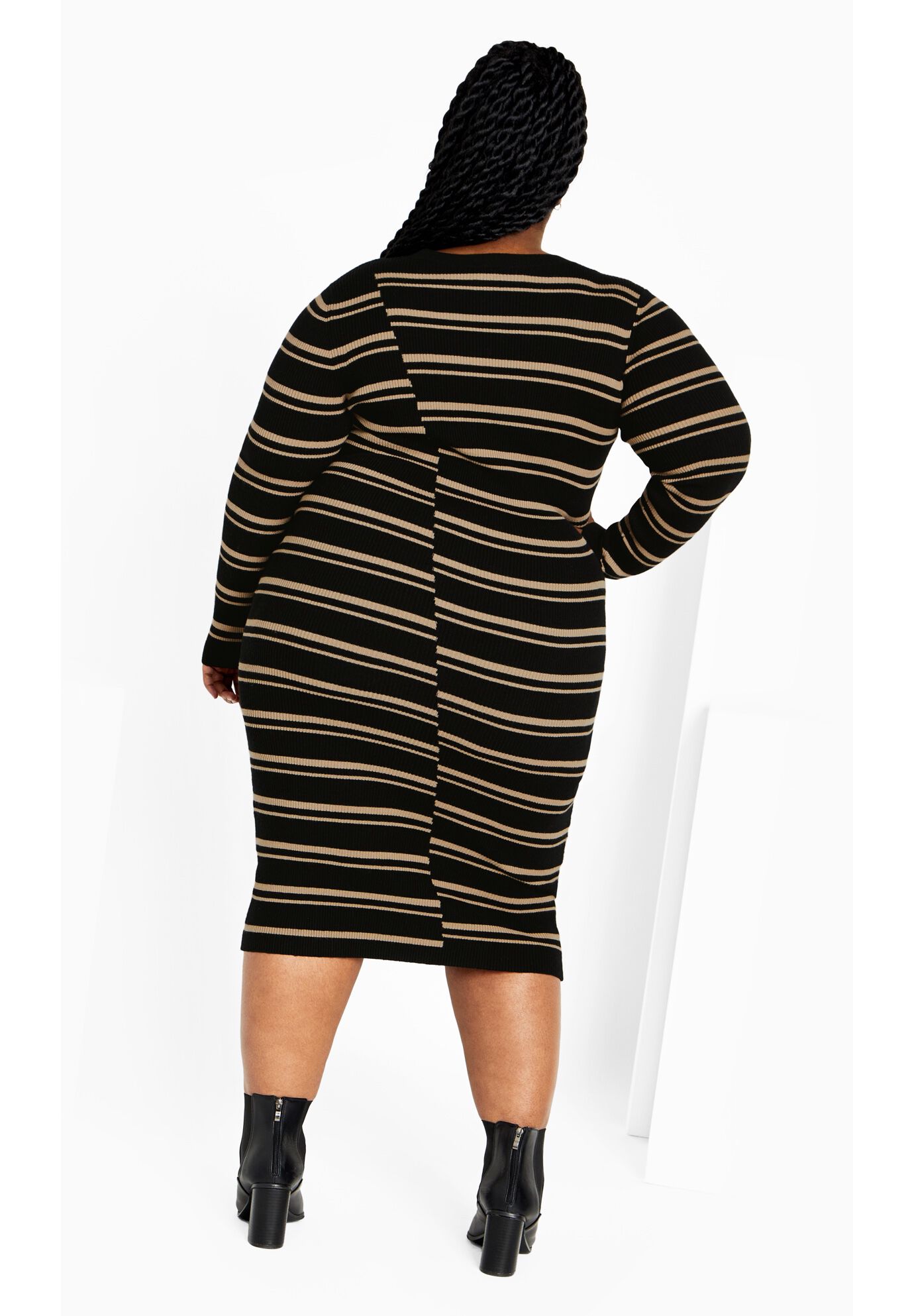 Marly Star Sweater Dress, BLACK BISCUIT, on-hover image number 1