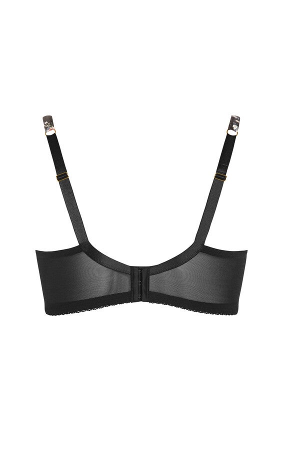 Romy Print Uplift Bra - black, BLACK, alternate image number null