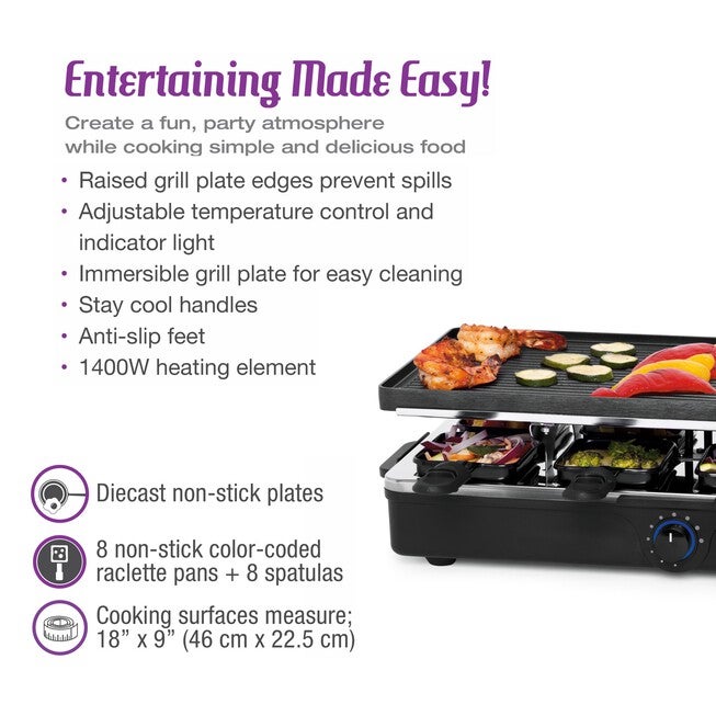 Party Grill & Raclette, 8 Person, , alternate image number null