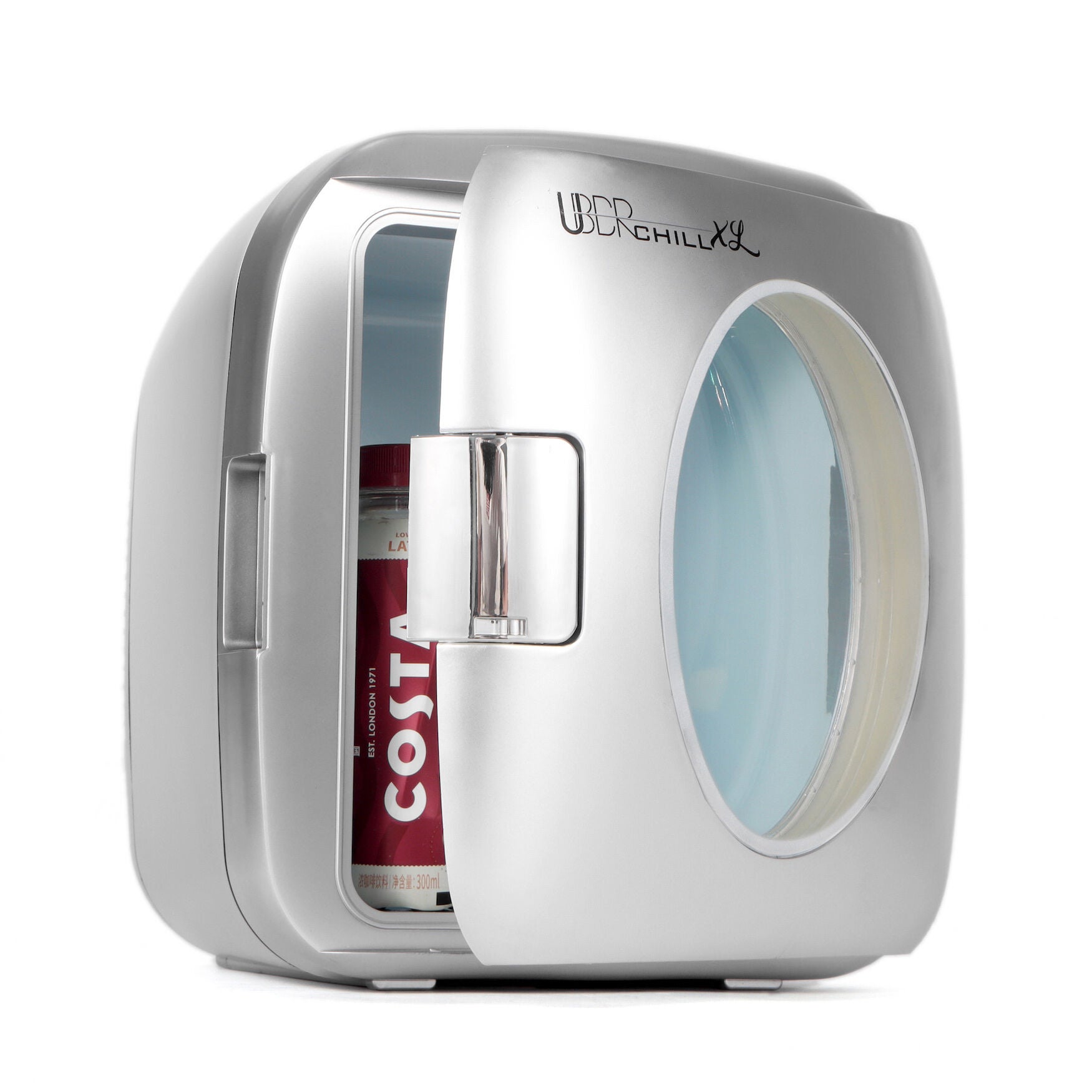 Uber Chill Xl 12 Can Mini Fridge - 9L, SILVER, hi-res image number 0