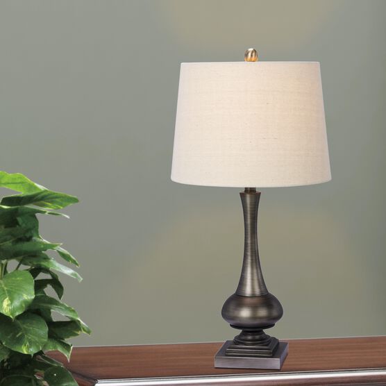 28" Silver Metal Table Lamp, SILVER, hi-res image number null