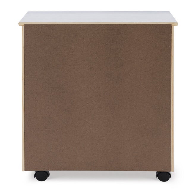 Cary Six Drawer Wide Roll Cart White Wash, , on-hover image number null