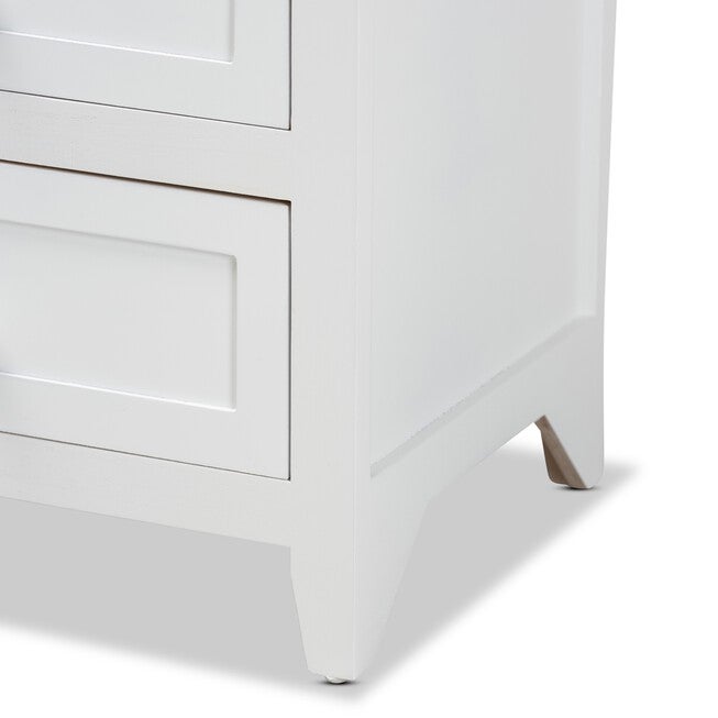 Karsen Modern And Contemporary White Finished Wood 2-Drawer Nightstand, , alternate image number 5