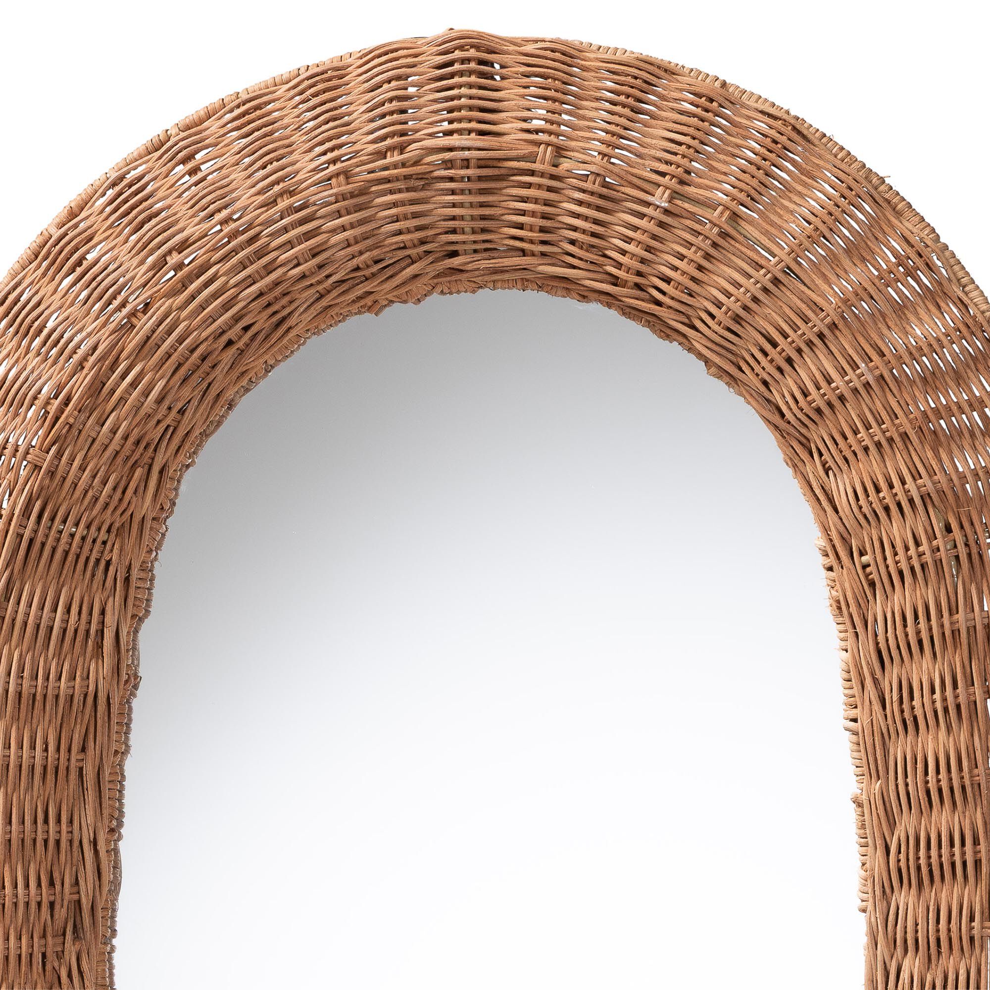 Brisia Oval Natural Rattan Mirror, NATURAL BROWN, alternate image number 2