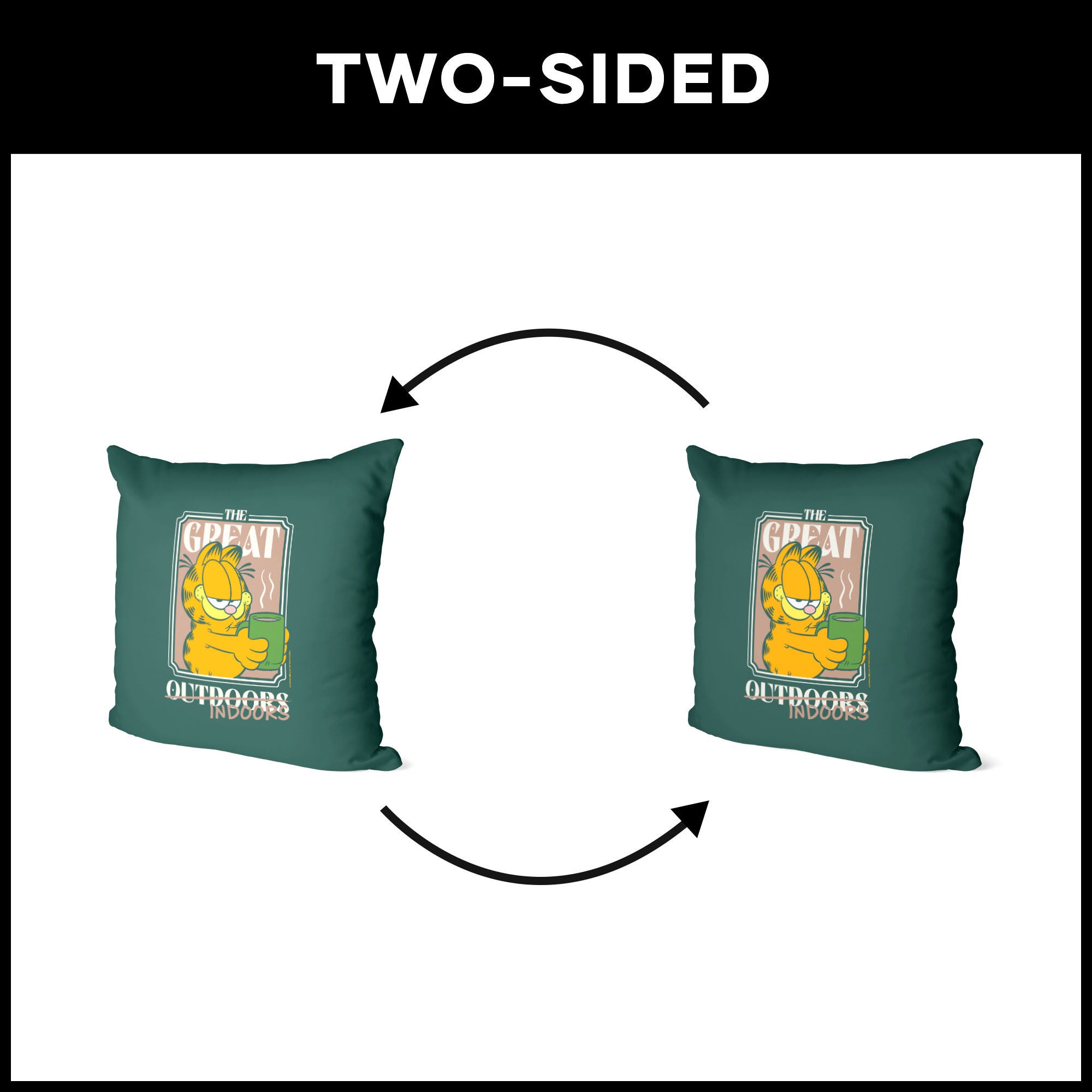 Nickelodeon Garfield The Great Indoors Throw Pillow 18X18 Inches, GREEN, alternate image number 5