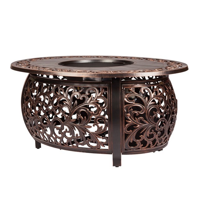 Toulon Oval Cast Aluminum LPG Fire Pit, , alternate image number null
