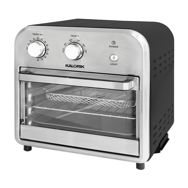 Kalorik 12 Quart Air Fryer Oven, Black/Stainless Steel, GREY, hi-res image number 0