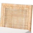 Close-up of rattan weave on seat edge