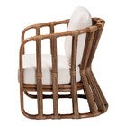 Small image of natural woven rattan arm chair back and seat frame