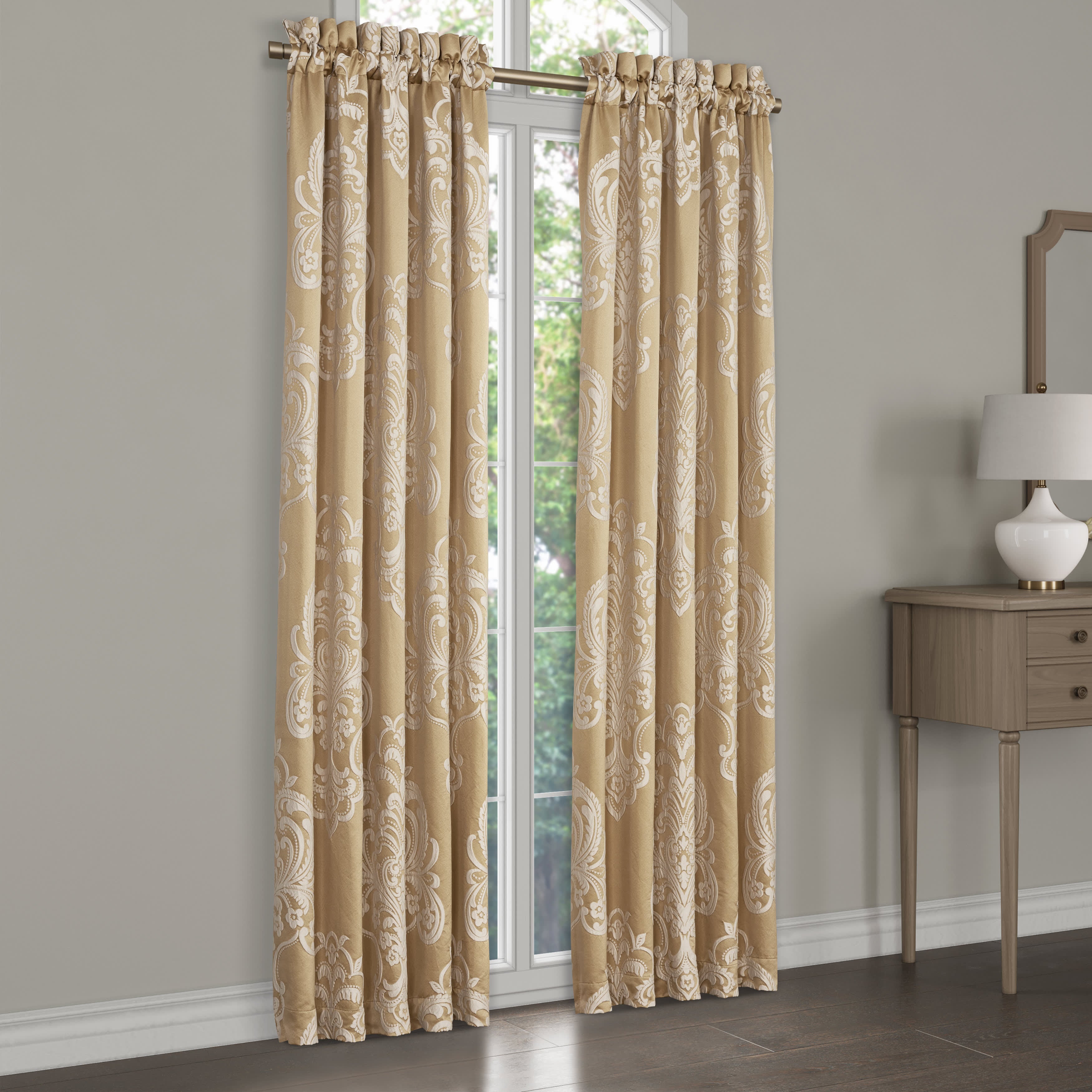 Potenza 84 Inch Window Panel Pair, GOLD, alternate image number 1