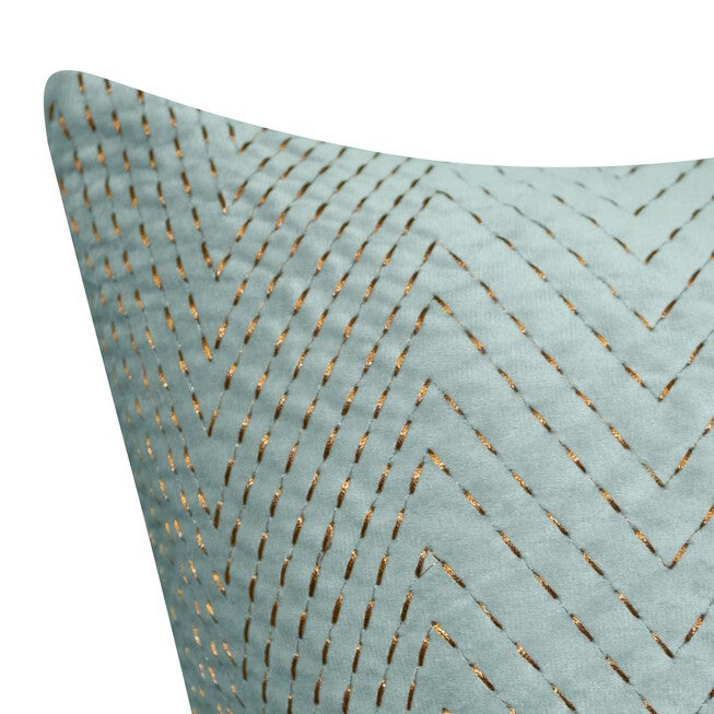 Velvet Embroidered Chevron Decorative Pillow , , alternate image number null