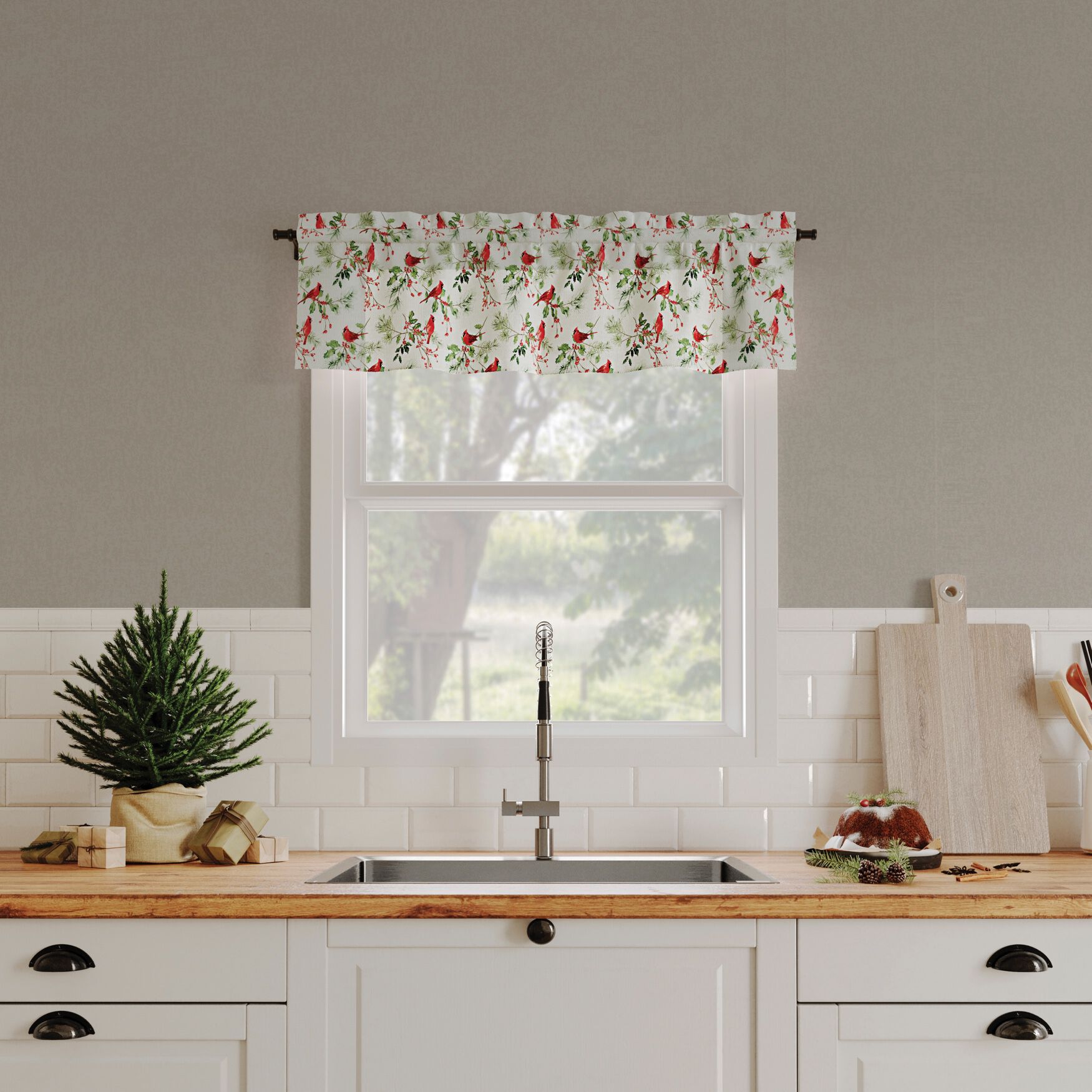 Cardinal Printed Tier & Valance, , alternate image number 2