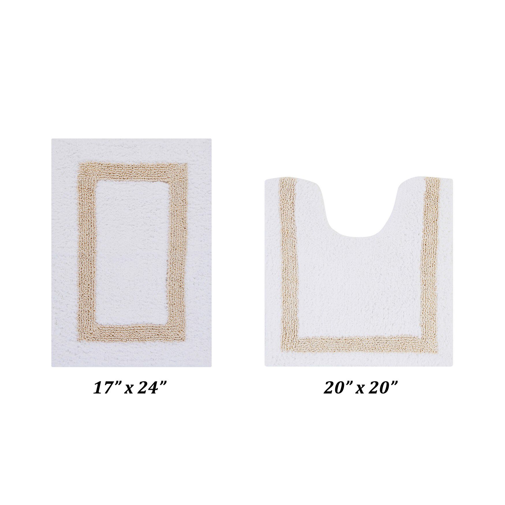 Hotel Collectionis Bath Mat Rug 2 Piece Set (17 inches x 24 inches | 20 inches x 20 inches), WHITE SAND, hi-res image number 0