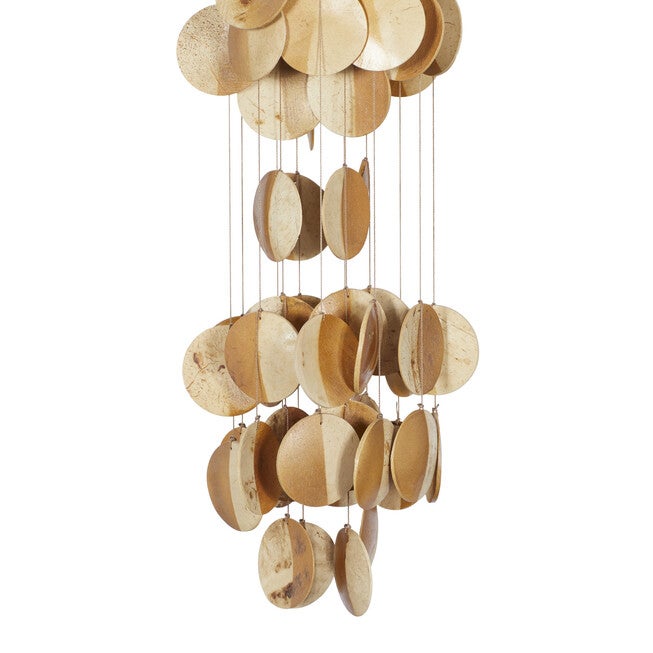 Gold Coconut Shells Coastal Windchime, , alternate image number null