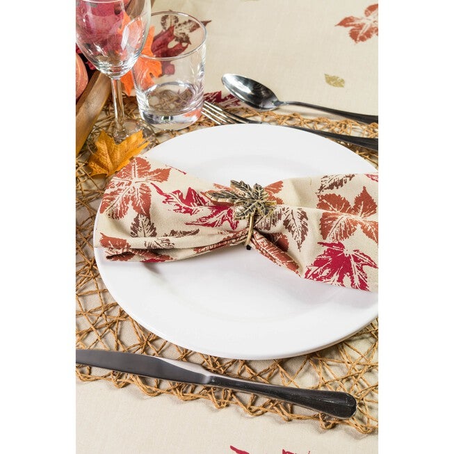 Rustic Leaves Napkin, Set of 6, , alternate image number null