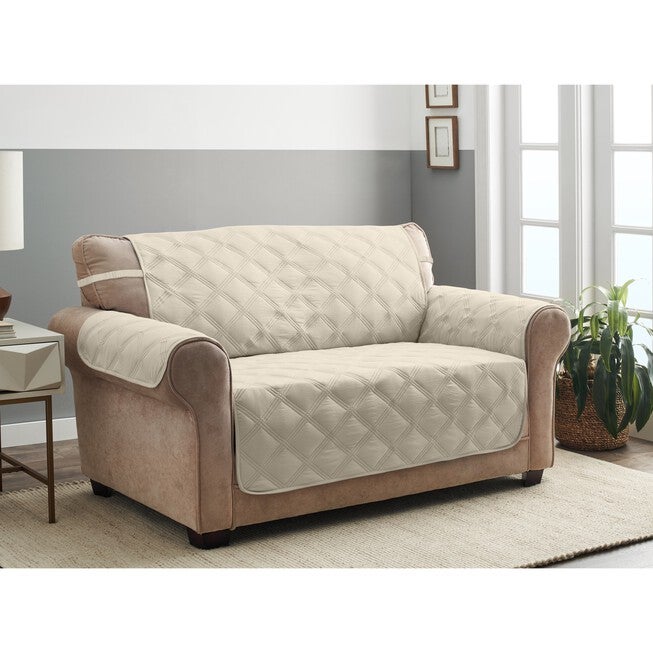 Hampton Diamond Secure Fit XLSofa Furniture Cover, SAND, hi-res image number null
