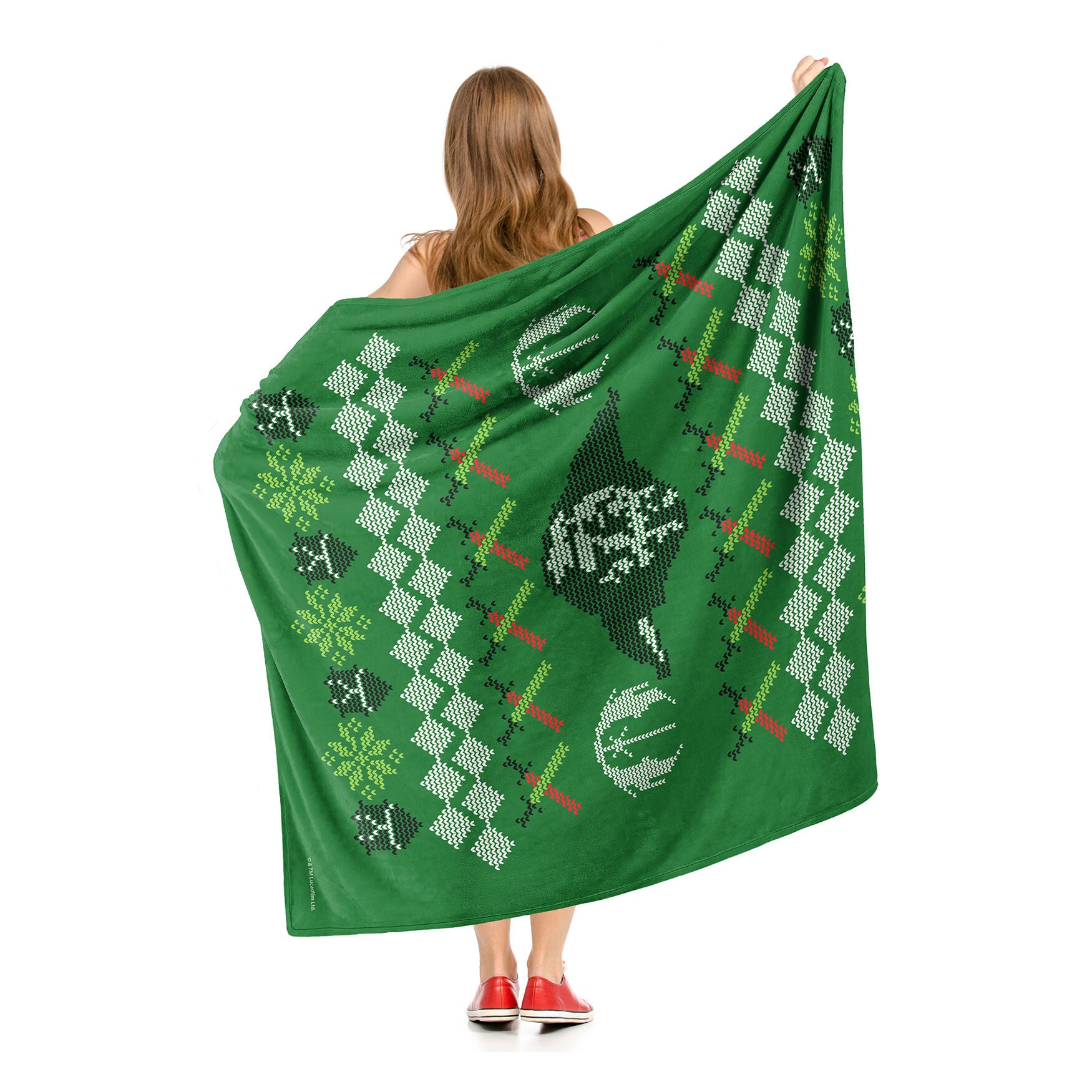 Star Wars Yoda Xmas Sweater Silk Touch Throw Blanket, , alternate image number 5