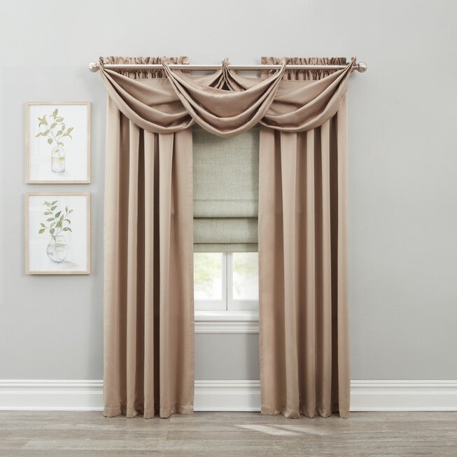 BH Studio Room-Darkening Waterfall Grommet Valance, , alternate image number 2