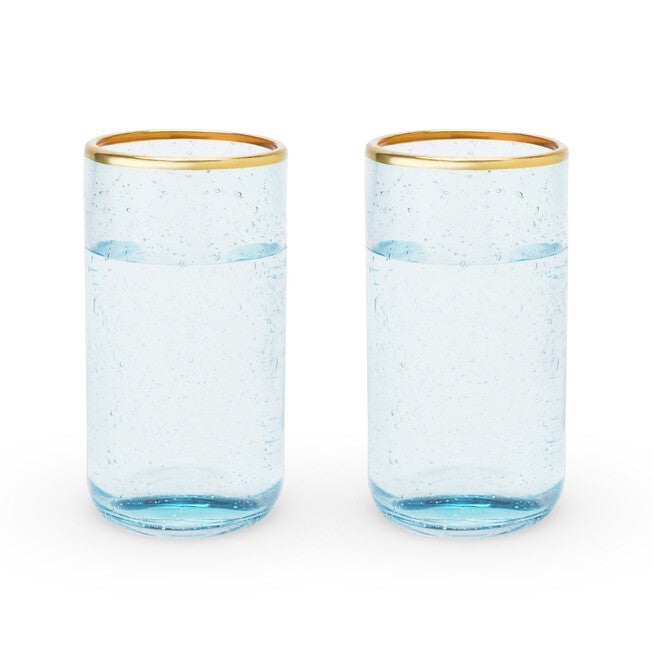 Aqua Bubble Glass Tumbler Set, , alternate image number null