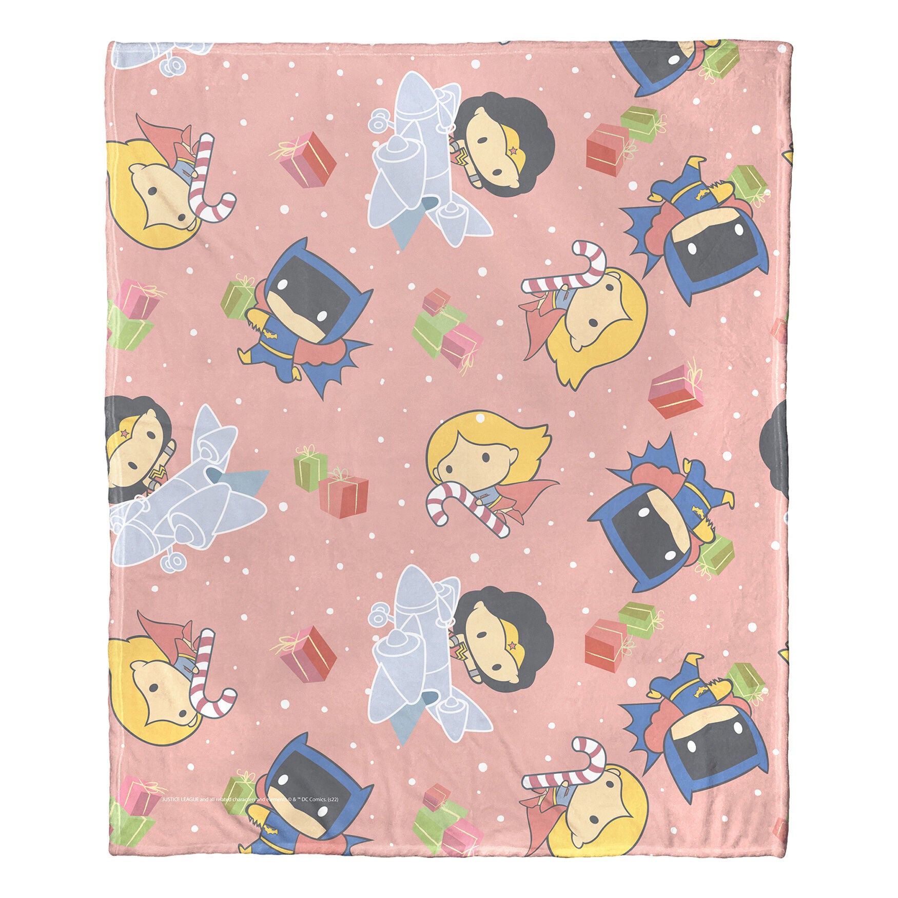 Wb Dc Justice League Deck The Halls Silk Touch Throw, , on-hover image number 1