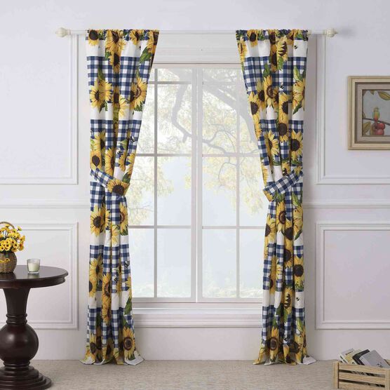 Sunflower Gold Curtain Panel Pair, , on-hover image number null