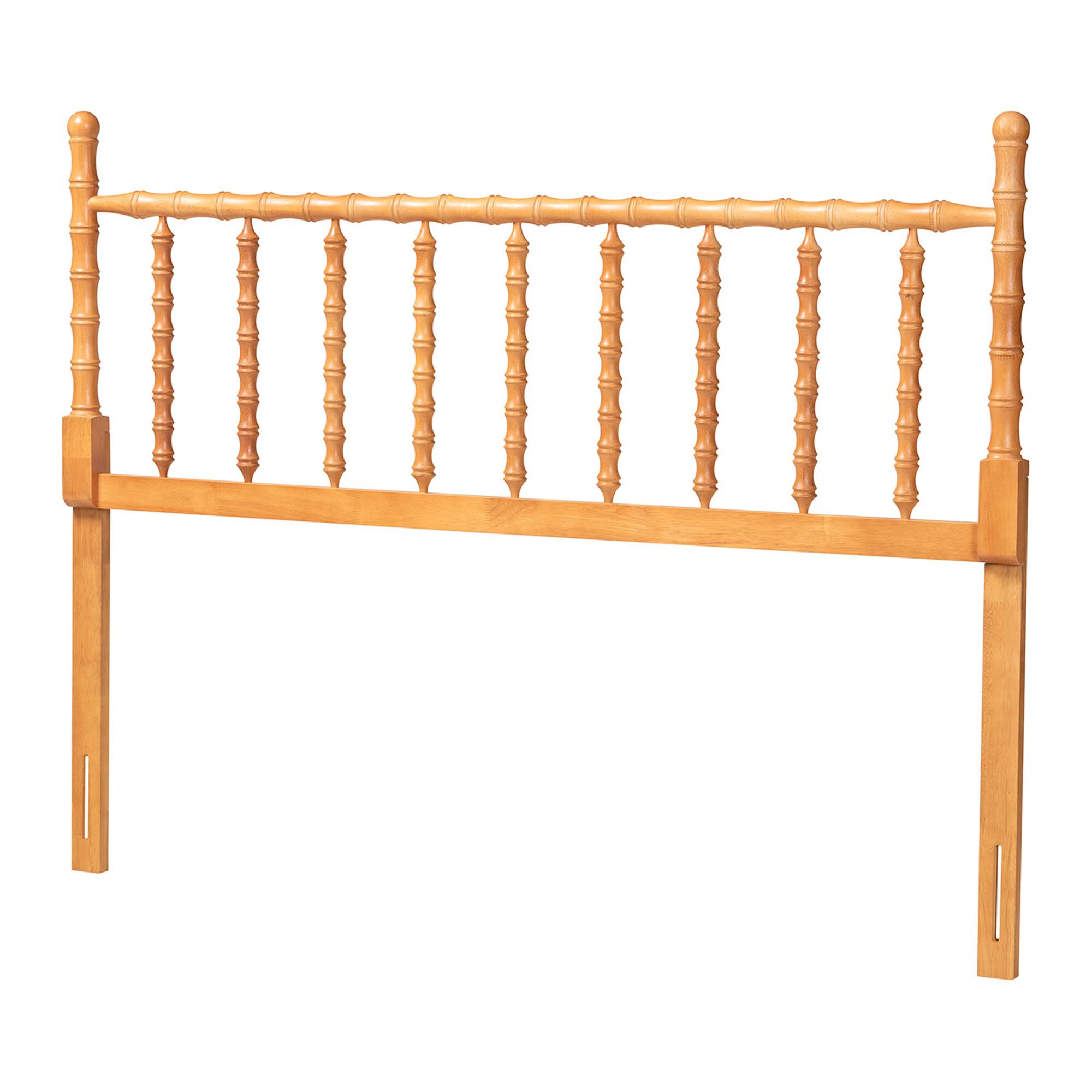 Edaline Bamboo Motif Headboard, BROWN, alternate image number 1