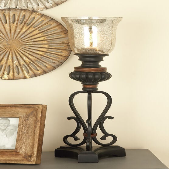 Set Of 2 Black Metal Boho Style Uplight, , alternate image number null