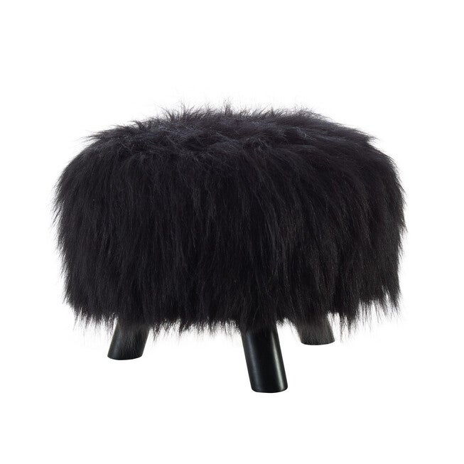 Faux Fur Foot Stool, , alternate image number 2