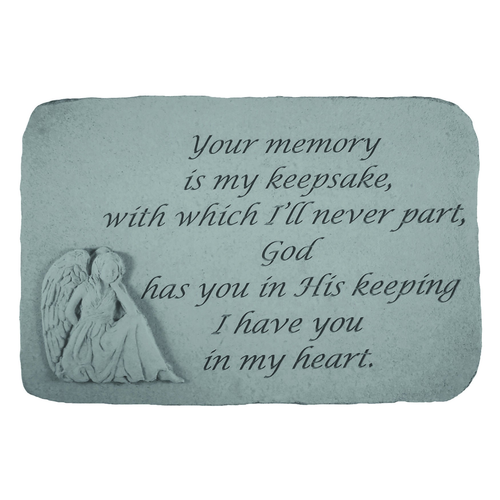 Your Memory Is My Keepsake Garden Memorial Accent Stone, GREY, hi-res image number 0