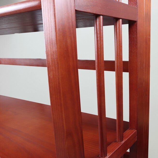 3-Shelf Folding Stackable Bookcase 27.5 inches Wide-Mahogany, , alternate image number 10